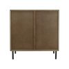 Wooden Cabinet Retro Accent Storage Cabinet with 2 Doors for Entryway;  Living Room