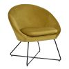 Accent Chair Armchair Fashion Velvet Fabric Upholstery Accent Chairs for Living Room Bedroom; Yellow