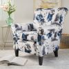 Manon Blue & White Floral Print Fabric Club Chair