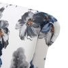 Manon Blue & White Floral Print Fabric Club Chair