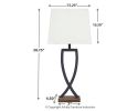 Ashley Makara Black+Brown Casual Table Lamp (Set of 2) L204174