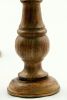 Pillar Shaped Wooden Candle Holder; Set of 3; Brown