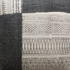 Dae 24 x 24 Square Handwoven Accent Throw Pillow; Cotton Dhurrie; Classic Kilim Pattern; Gray; Off White; DunaWest