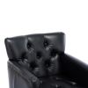 Hengming modern Style Accent Chair for Living Room; PU leather club chair ; black