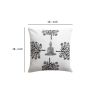 18 x 18 Square Cotton Accent Throw Pillow; Meditating Buddha; Tree Print; White; Black; DunaWest