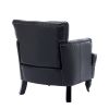 Hengming modern Style Accent Chair for Living Room; PU leather club chair ; black