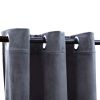 vidaXL Blackout Curtains with Rings 2 pcs Anthracite 37"x95" Velvet