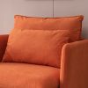 Modern fabric accent armchair;  upholstered single sofa chair;   Orange Cotton Linen-30.7''