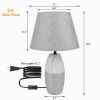 Modern Table Lamp Geometric Ceramic Base Bedside Nightstand Lamp Art Desk Lamps