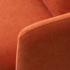 Modern fabric accent armchair;  upholstered single sofa chair;   Orange Cotton Linen-30.7''