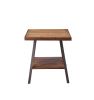 Ikram End Table (2Pc Pk) in Weathered Oak & Sandy Black 81177