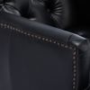 Hengming modern Style Accent Chair for Living Room; PU leather club chair ; black