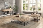 Brantley End Table in Oak &amp; Sandy Black Finish LV00749