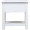 vidaXL Side Table White 15.7"x15.7"x15.7" Paulownia Wood