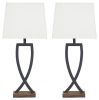 Ashley Makara Black+Brown Casual Table Lamp (Set of 2) L204174