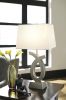 Ashley Amayeta Silver Finish Contemporary Table Lamp (Set of 2) L243134