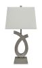 Ashley Amayeta Silver Finish Contemporary Table Lamp (Set of 2) L243134