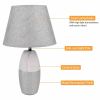 Modern Table Lamp Geometric Ceramic Base Bedside Nightstand Lamp Art Desk Lamps