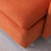 Modern fabric accent armchair;  upholstered single sofa chair;   Orange Cotton Linen-30.7''