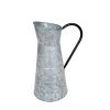 Classic Galvanized Metal Jug With Handle; Gray