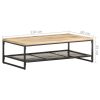 vidaXL Coffee Table 43.3"x23.6"x13.8" Solid Mango Wood