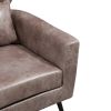 29.5"W Classical Accent Chair Armchair Upholstered Reading Chair Single Sofa Leisure Club Chair with Black Metal Leg and Throw Pillow for Living Room