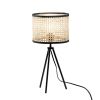 Temesa Rattan 21.3&quot; Table Lamp with In-line Switch Control and Metal Legs