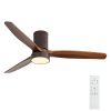 Indoor Low Profile Ceiling Fan with LED Light and Remote Control