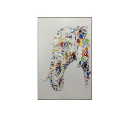 Elephant Gallery Packaging Canvas Wall Art Animal Picture Oil Painting For Living Room on Home Decor No Frame (size: 70x140cm)