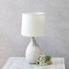 Texturized Ceramic Oval Table Lamp