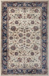 Stylish Classic Pattern Design Traditional Bordered Floral Filigree Area Rug (Color: Ivory|Beige|Blue|Red, size: 3' X 5')