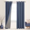 100% Blackout Curtains for Bedroom; 84 inch Length 2 Panels Set; Grommet Thermal Insulated Curtains (52" x 84"; 2 Panels)