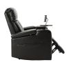 Power Motion Recliner with USB Charging Port and Hidden Arm Storage; Home Theater Seating with 2 Convenient Cup Holders Design ; 360Â¬âˆž Swivel Tray Tab