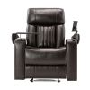 Power Motion Recliner with USB Charging Port and Hidden Arm Storage; Home Theater Seating with 2 Convenient Cup Holders Design ; 360Â¬âˆž Swivel Tray Tab