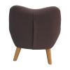 Microfibres fabric upholstered child accent armchair with wooden legs; kids sofa