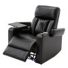 Power Motion Recliner with USB Charging Port and Hidden Arm Storage; Home Theater Seating with 2 Convenient Cup Holders Design ; 360Â¬âˆž Swivel Tray Tab