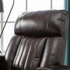 Power Motion Recliner with USB Charging Port and Hidden Arm Storage; Home Theater Seating with 2 Convenient Cup Holders Design ; 360Â¬âˆž Swivel Tray Tab