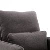 Modern Comfy Leisure Accent Chair; Teddy Short Plush Particle Velvet Armchair with Lumbar Pillow for Living Room