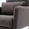 Modern Comfy Leisure Accent Chair; Teddy Short Plush Particle Velvet Armchair with Lumbar Pillow for Living Room