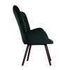 Modern Wingback Accent Armchair Living Room Tufted Velvet Upholstery