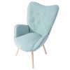 Modern Wingback Accent Armchair Living Room Tufted Velvet Upholstery