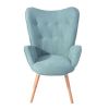 Modern Wingback Accent Armchair Living Room Tufted Velvet Upholstery