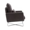 Modern Comfy Leisure Accent Chair; Teddy Short Plush Particle Velvet Armchair with Lumbar Pillow for Living Room