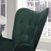 Modern Wingback Accent Armchair Living Room Tufted Velvet Upholstery