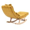 COOLMORE living room Comfortable rocking chair with Footrest/Headrest living room chair Beige