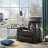 Power Motion Recliner with USB Charging Port and Hidden Arm Storage; Home Theater Seating with 2 Convenient Cup Holders Design ; 360Â¬âˆž Swivel Tray Tab