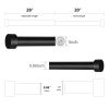 Lordear Curtain Rods for Windows 28 to 132 Inch Black Curtain Rod 1 Inch Stainless Steel Rods with Adjustable Brackets for Bedroom