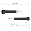 Lordear Curtain Rods for Windows 28 to 132 Inch Black Curtain Rod 1 Inch Stainless Steel Rods with Adjustable Brackets for Bedroom