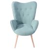 Modern Wingback Accent Armchair Living Room Tufted Velvet Upholstery