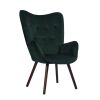 Modern Wingback Accent Armchair Living Room Tufted Velvet Upholstery